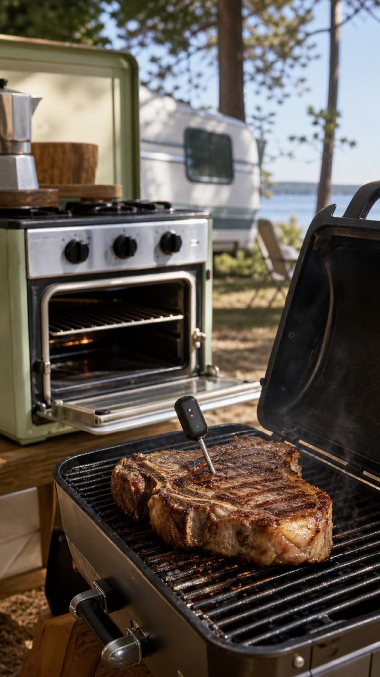 Fiorentina con Meater preparata tra forno e barbecue da campeggio