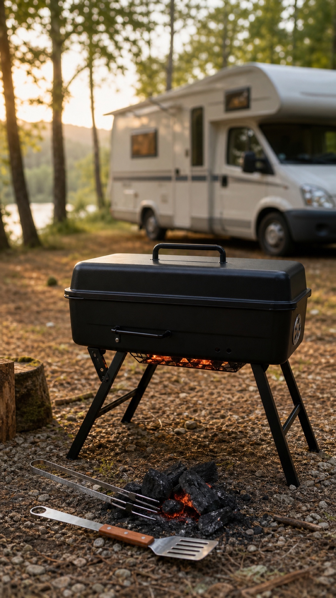 Weber Go-Anywhere a carbonella pronto per una grigliata outdoor