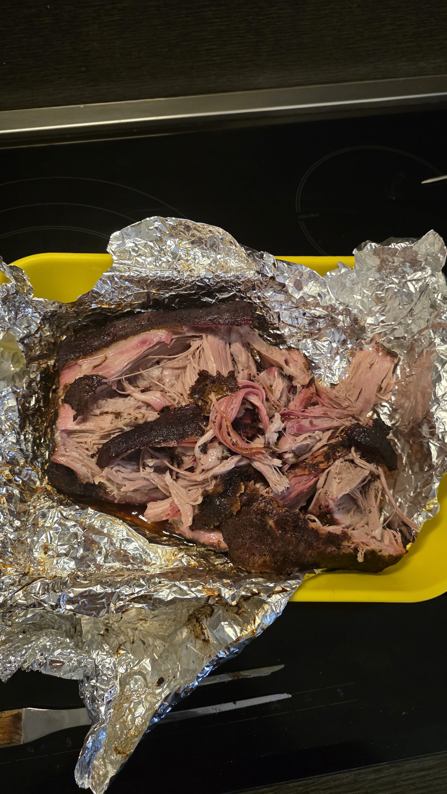 pulled pork sfilacciato smoke ring