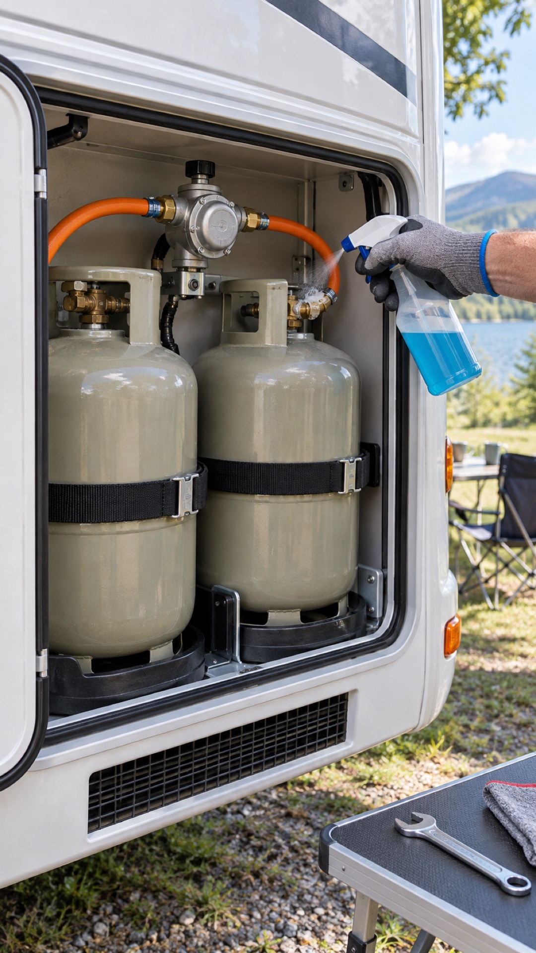 Controllare l’impianto del gas prima di partire