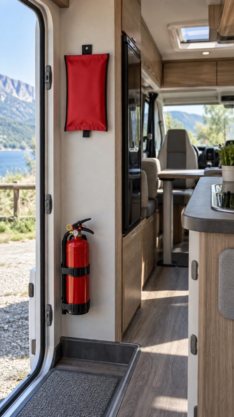 Estintore in camper: quale scegliere e dove sistemarlo