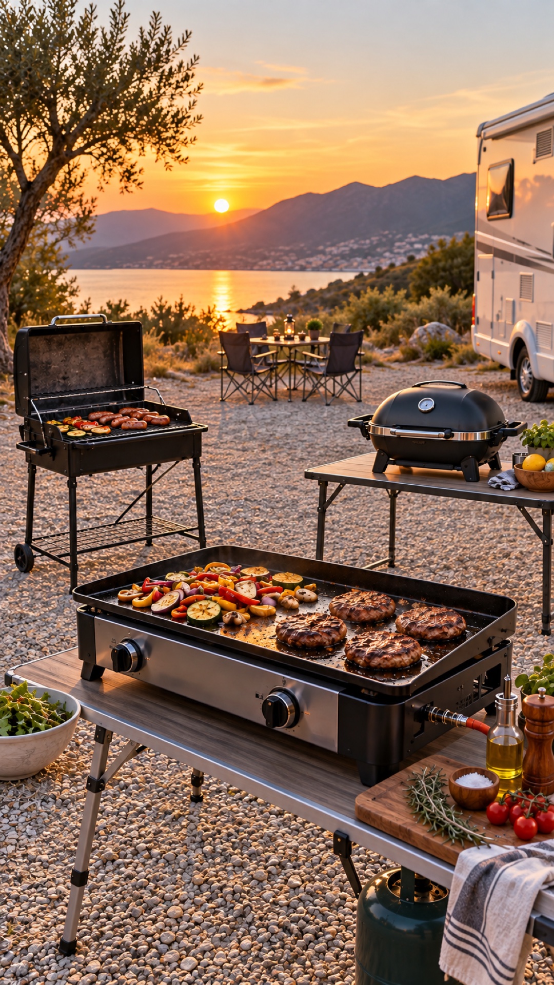 Griglia, piastra o barbecue portatile: cosa conviene in camper?