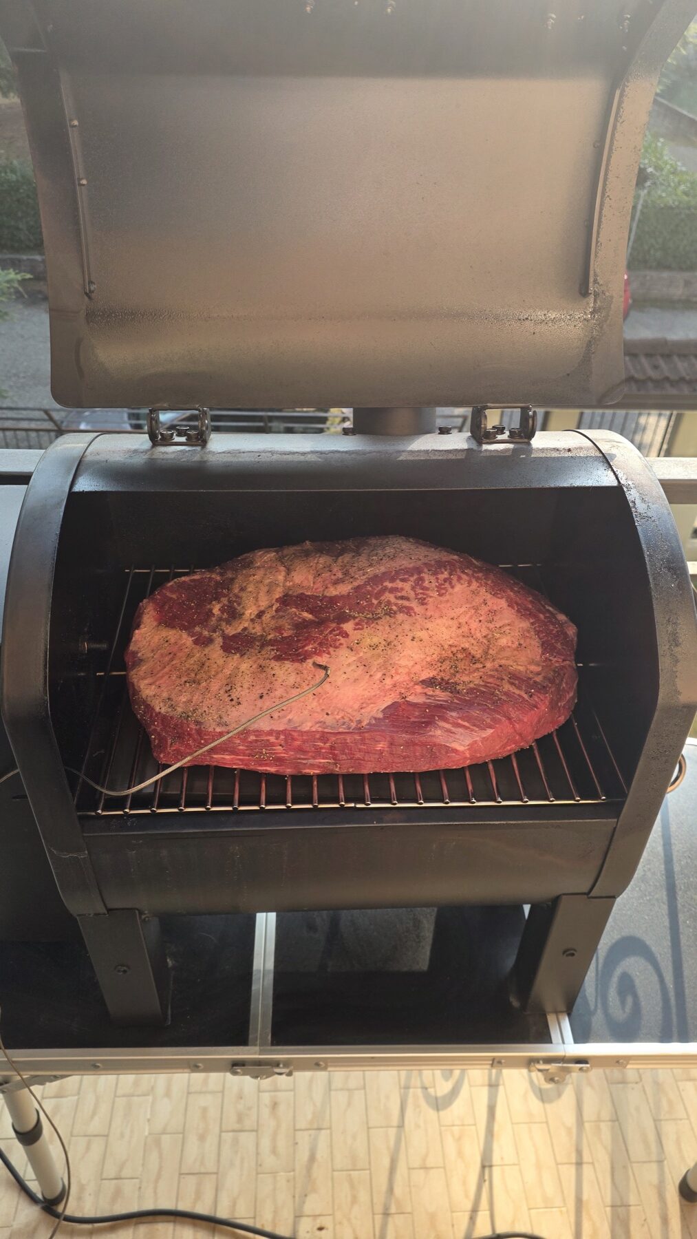 brisket nel pellet grill