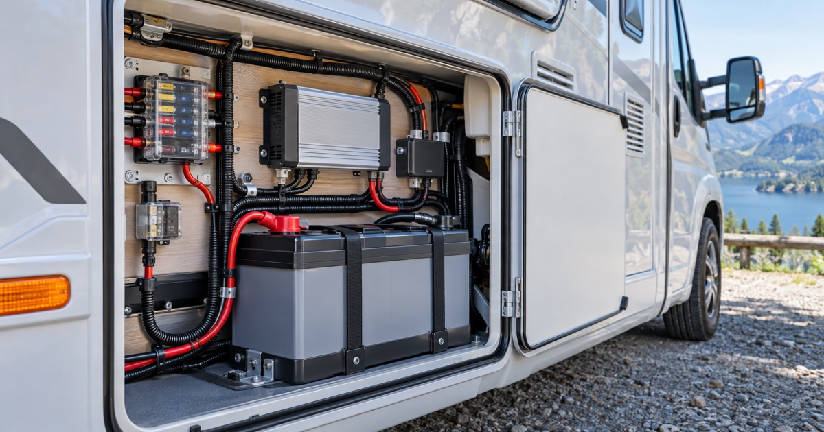 Caricare la batteria del camper durante la marcia